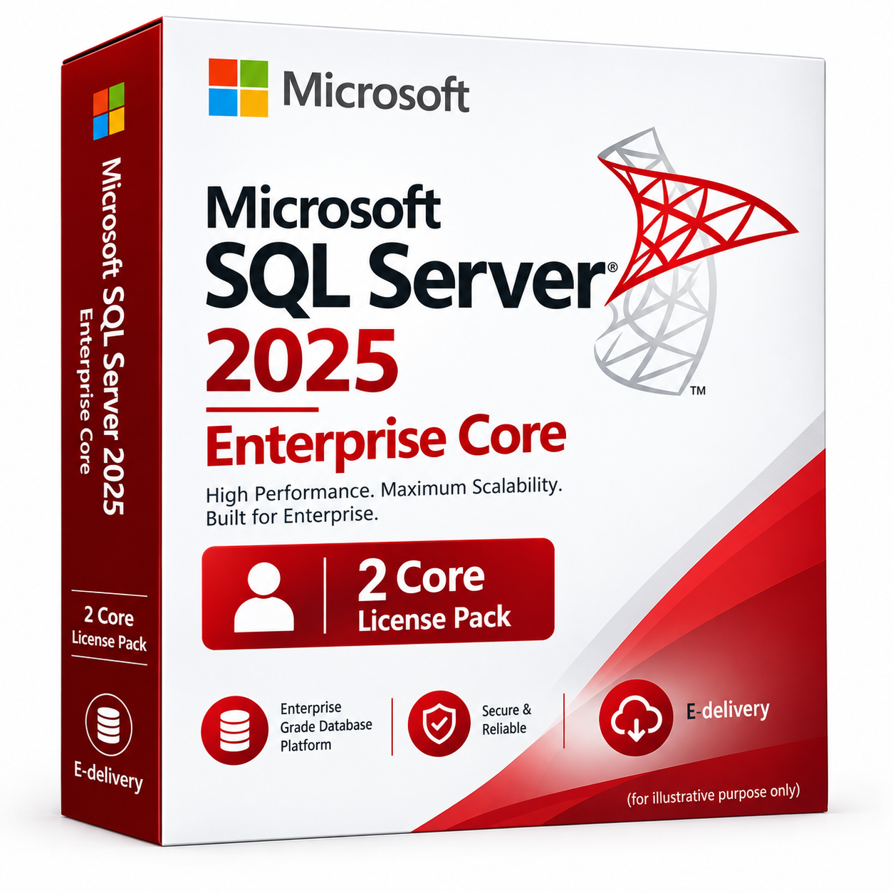Microsoft SQL Server 2025 Enterprise Core - 2 Core License Pack