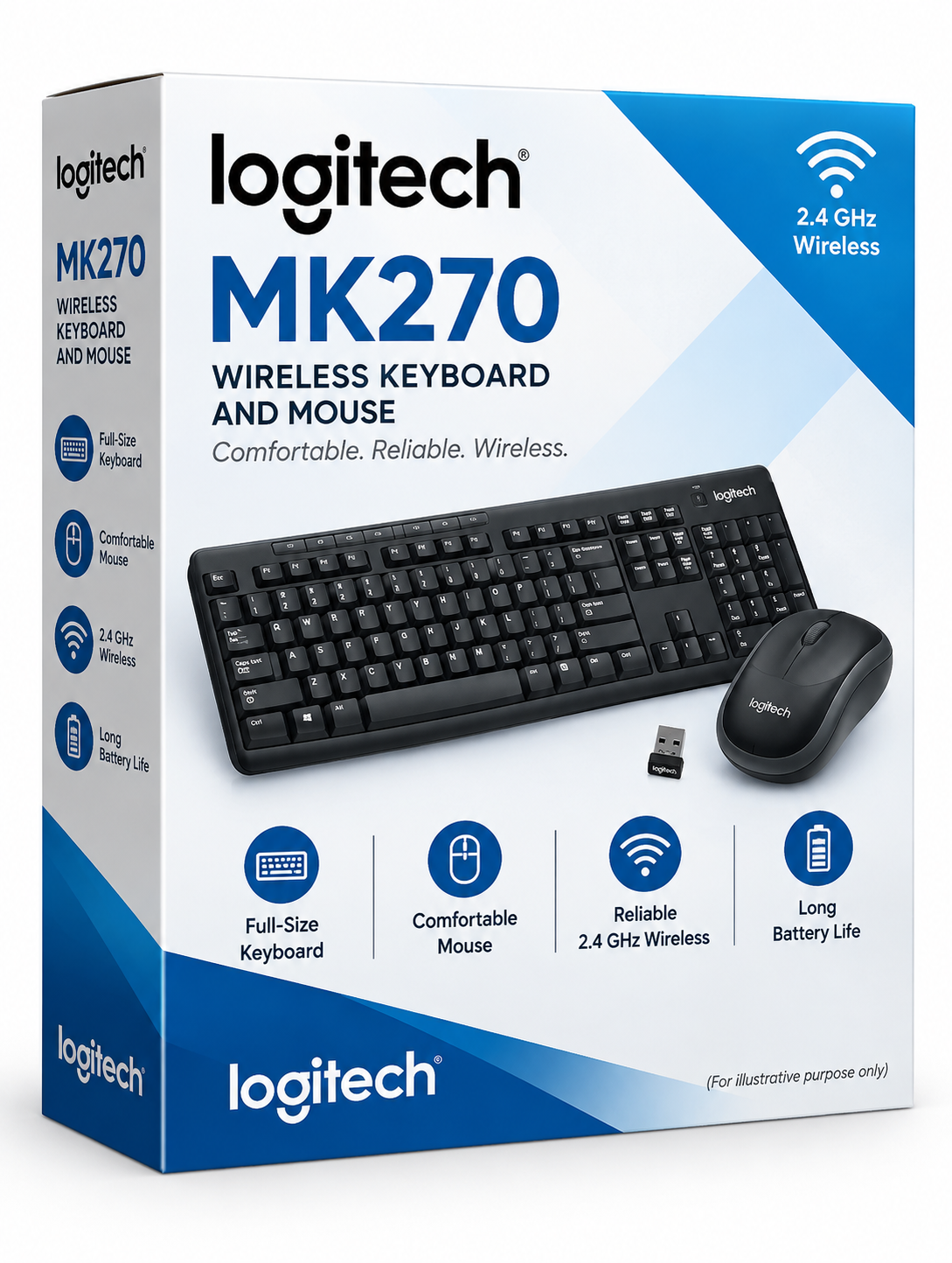 Logitech MK270 Reliable Wireless Keyboard and Mouse