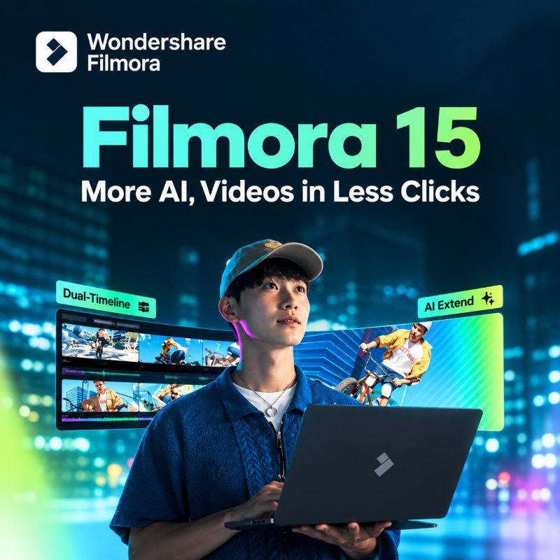 Wondershare Filmora 15 Windows One TIme Purchase