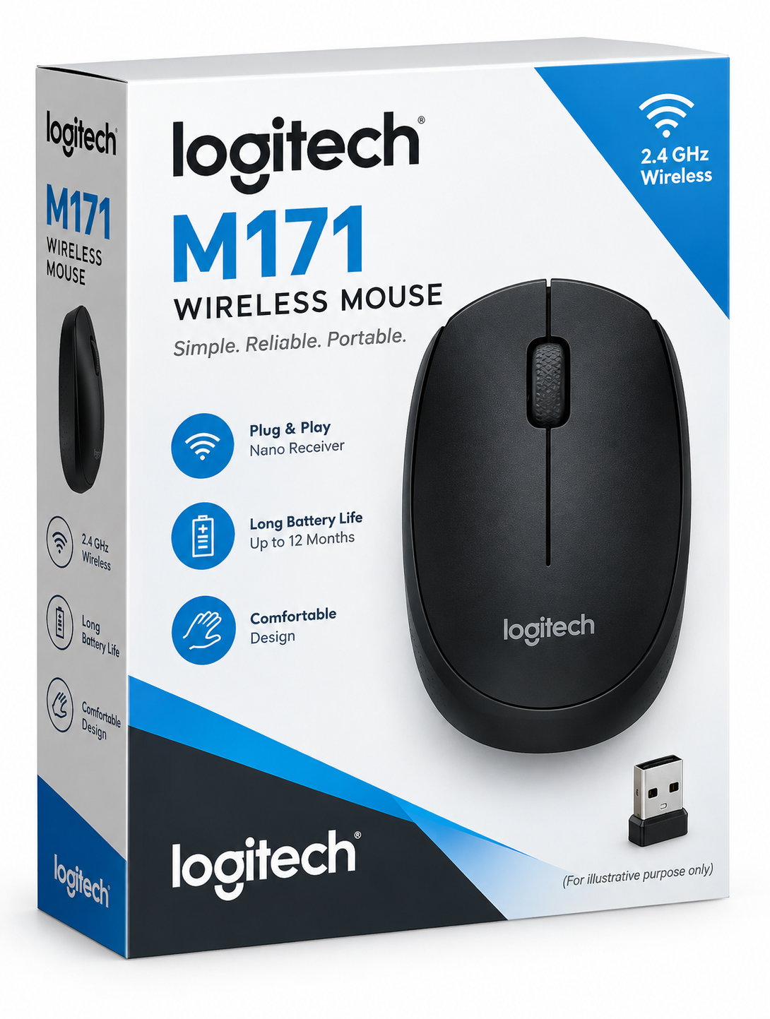 Logitech M171 Wireless Mouse Black Colour