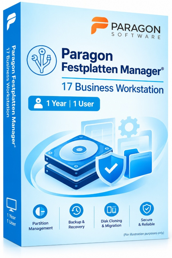Paragon Festplatten Manager 17 Business Workstation 1 Year 1 User