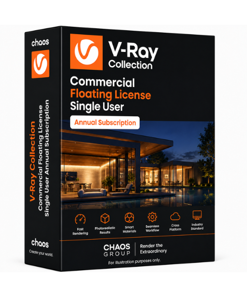 V-Ray Collection Commercial Floating License Single User Annual Subscription