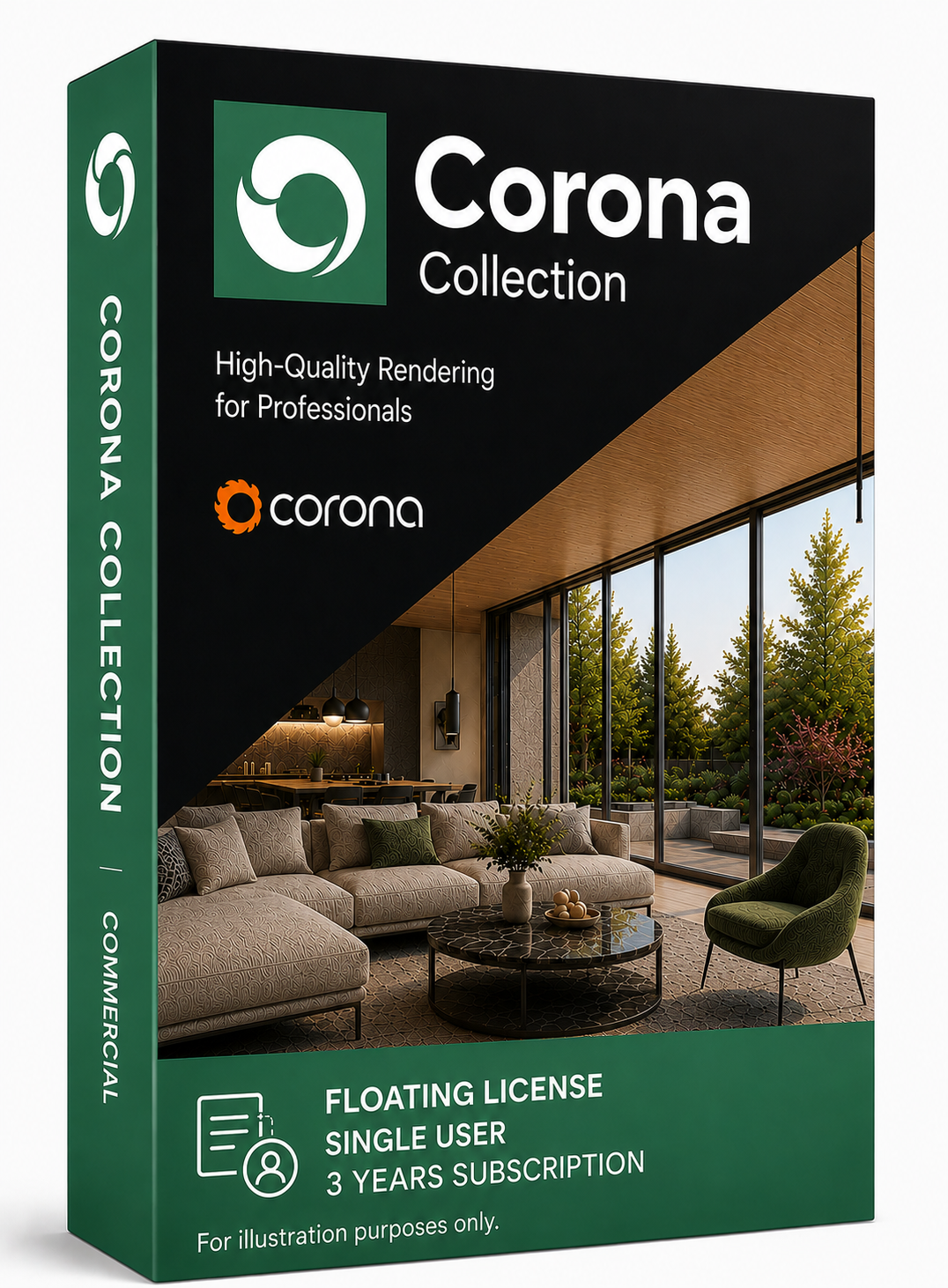 Corona Collection Commercial Floating License Single User 3 Years Subscription
