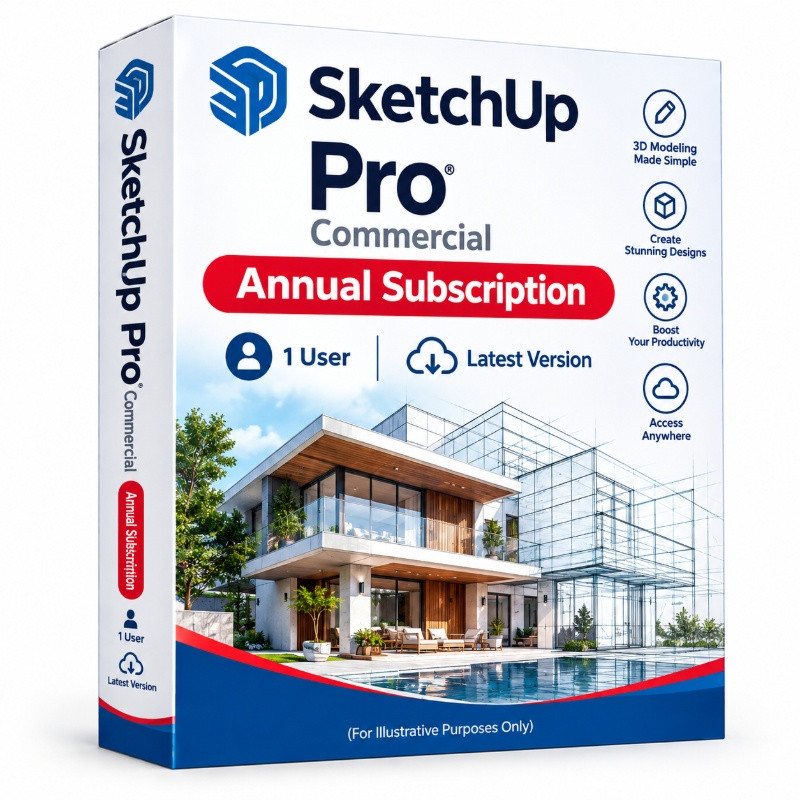 SketchUp Pro Commercial Annual Subscription 1 User Latest Version