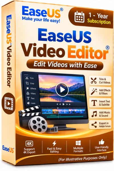 EaseUS Video Editor (1 - Year Subscription)