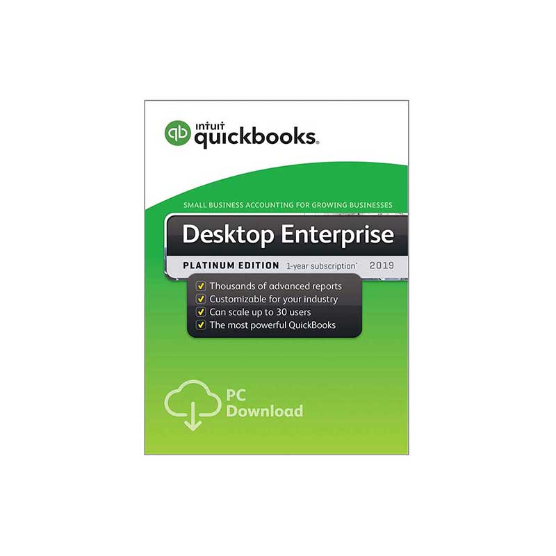 QuickBooks Desktop Enterprise Silver 2019, Up to 30 Users/1 Year
